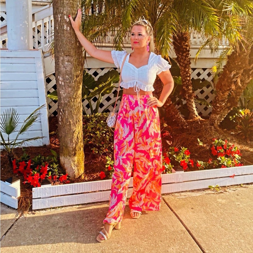 Aura brand Red Dress Boutique tropical pants